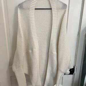 SHEIN Cream Open-Front Cardigan